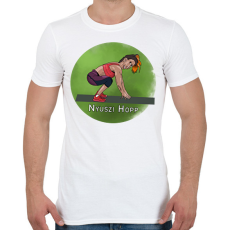 PRINTFASHION Bunny Hop - Férfi póló - Fehér