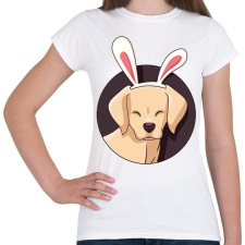 PRINTFASHION Bunnydog - Női póló - Fehér női póló