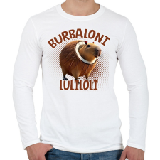 PRINTFASHION Burbaloni Luliloli - Férfi hosszú ujjú póló - Fehér férfi póló