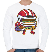 PRINTFASHION Burger amerikai focista - Férfi pulóver - Fehér férfi pulóver, kardigán