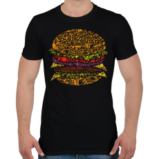 PRINTFASHION Burger - Férfi póló - Fekete