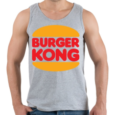 PRINTFASHION Burger kong - Férfi atléta - Sport szürke atléta, trikó