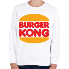 PRINTFASHION Burger kong - Gyerek pulóver - Fehér