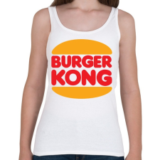 PRINTFASHION Burger kong - Női atléta - Fehér női trikó