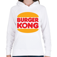 PRINTFASHION Burger kong - Női kapucnis pulóver - Fehér
