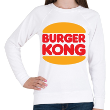 PRINTFASHION Burger kong - Női pulóver - Fehér női pulóver, kardigán