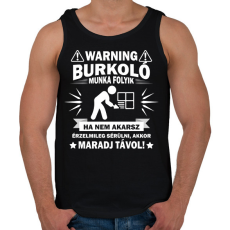 PRINTFASHION Burkoló munka  - Férfi atléta - Fekete