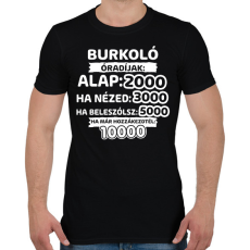 PRINTFASHION Burkoló óradíjak - Férfi póló - Fekete