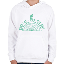 PRINTFASHION Burn fat not fuel - Gyerek kapucnis pulóver - Fehér gyerek pulóver, kardigán