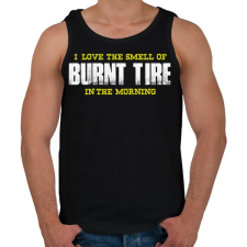 PRINTFASHION Burnt Tire - Férfi atléta - Fekete atléta, trikó
