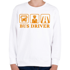 PRINTFASHION Bus driver - Gyerek pulóver - Fehér