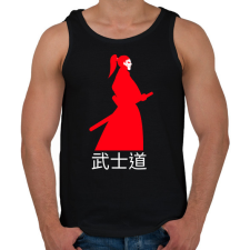 PRINTFASHION Bushido - Férfi atléta - Fekete atléta, trikó