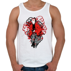 PRINTFASHION Bushido szamuráj - Férfi atléta - Fehér
