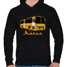PRINTFASHION busz - Férfi kapucnis pulóver - Fekete