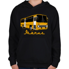 PRINTFASHION busz - Gyerek kapucnis pulóver - Fekete gyerek pulóver, kardigán