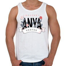 PRINTFASHION Büszke anya vagyok - fekete felirat - Férfi atléta - Fehér