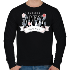 PRINTFASHION Büszke anya vagyok - Férfi pulóver - Fekete