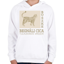 PRINTFASHION Büszke cica tulajdonos - Bengáli - Gyerek kapucnis pulóver - Fehér gyerek pulóver, kardigán