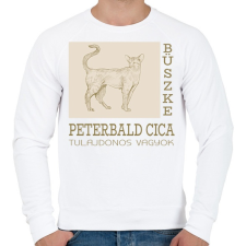 PRINTFASHION Büszke cica tulajdonos - Peterbald - Férfi pulóver - Fehér női pulóver, kardigán