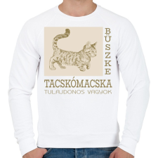 PRINTFASHION Büszke cica tulajdonos - Tacskómacska - Férfi pulóver - Fehér női pulóver, kardigán