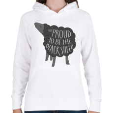 PRINTFASHION Büszke fekete bárány - Női kapucnis pulóver - Fehér