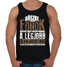 PRINTFASHION Büszke főnök - Férfi atléta - Fekete