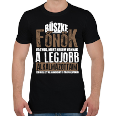 PRINTFASHION Büszke főnök - Férfi póló - Fekete