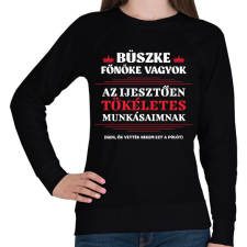 PRINTFASHION Büszke főnöke vagyok - fehér - Női pulóver - Fekete női pulóver, kardigán
