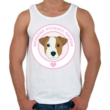 PRINTFASHION Büszke gazdi: Pitbull - Férfi atléta - Fehér atléta, trikó