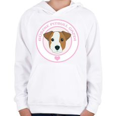 PRINTFASHION Büszke gazdi: Pitbull - Gyerek kapucnis pulóver - Fehér