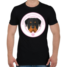 PRINTFASHION Büszke gazdi: Rottweiler - Férfi póló - Fekete férfi póló