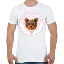 PRINTFASHION Büszke gazdi: Yorkie - Férfi póló - Fehér férfi póló