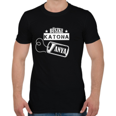 PRINTFASHION Büszke katona anya - Férfi póló - Fekete