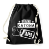 PRINTFASHION Büszke katona apa - Sportzsák, Tornazsák - Fekete