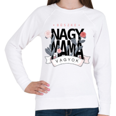PRINTFASHION Büszke Nagymama vagyok - fekete felirat - Női pulóver - Fehér