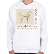 PRINTFASHION Büszke tulajdonos - Dalmata - Gyerek kapucnis pulóver - Fehér