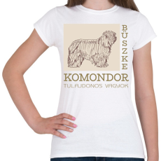 PRINTFASHION Büszke tulajdonos - Komondor - Női póló - Fehér