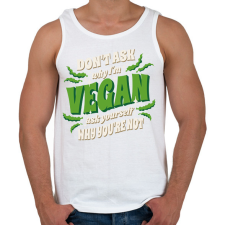 PRINTFASHION Büszke vegán - Férfi atléta - Fehér atléta, trikó