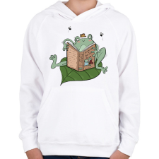 PRINTFASHION Büszkeség és békaélet - Gyerek kapucnis pulóver - Fehér gyerek pulóver, kardigán