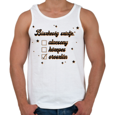 PRINTFASHION Büszkeség szintje - Férfi atléta - Fehér