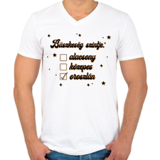 PRINTFASHION Büszkeség szintje - Férfi V-nyakú póló - Fehér férfi póló