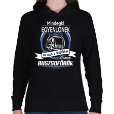 PRINTFASHION Buszsofőr - Női kapucnis pulóver - Fekete női pulóver, kardigán