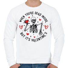 PRINTFASHION But it's Valentine's - Férfi pulóver - Fehér férfi pulóver, kardigán