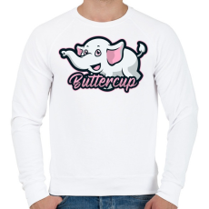 PRINTFASHION Buttercup - Férfi pulóver - Fehér