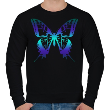 PRINTFASHION Butterfly - Férfi pulóver - Fekete férfi pulóver, kardigán