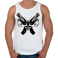 PRINTFASHION Butterfly gun - Férfi atléta - Fehér