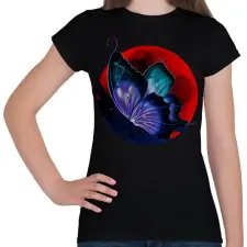 PRINTFASHION butterfly - Női póló - Fekete női póló
