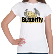 PRINTFASHION Butterfly szóvicc - Női póló - Fehér