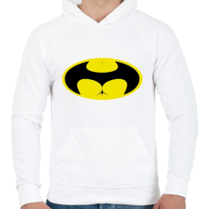 PRINTFASHION Buttman - Férfi kapucnis pulóver - Fehér
