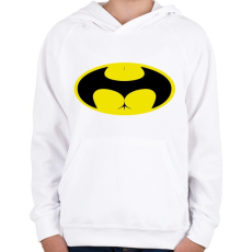 PRINTFASHION Buttman - Gyerek kapucnis pulóver - Fehér